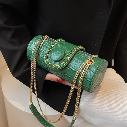 Tote Barrel Shaped Bag Summer Fashion Leather Purse Hand Shoulder Messenger Bag