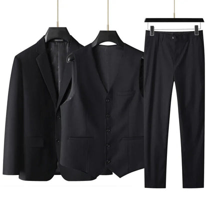 Men's Suit (suit + Vest + Trousers) Plus Fat Wedding Dress 3/2 Sets FourSeasons