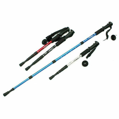 Nordic Walking Pole 4 Section Anti Shock Trekking Poles Telescopic Sticks Hiking