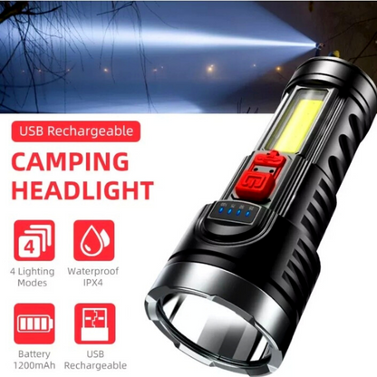 Bright LED Headlamp waterproof Rechargeable 4 Lighting Modes Waterproof Headlamp