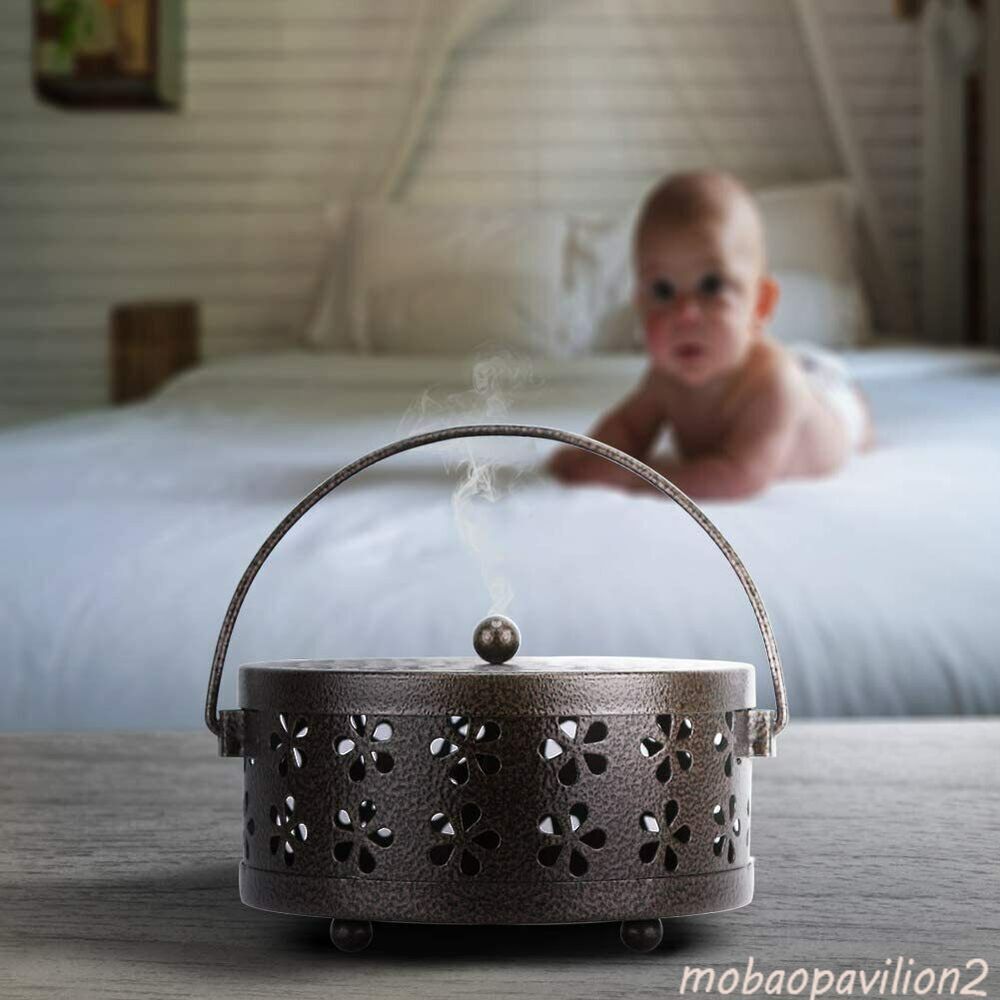 Mosquito Coil Holder, Retro Portable Mosquito Incense Burner for Home & Camping