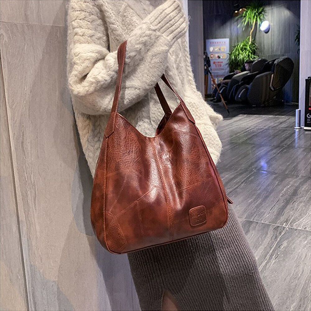 Women Designer Leather Shoulder Bag Large Capacity Ladies Handbag Hobo Tote US