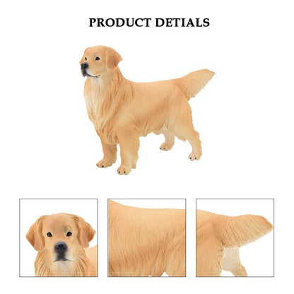 Realistic Large Dog Figures Playset Golden Retriever Figurines Educational Toy