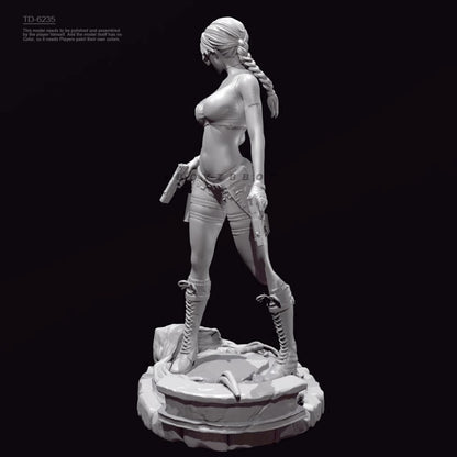 50mm resin figure model kit Double Gun Laura 3D Printing Unpainted Unassembled