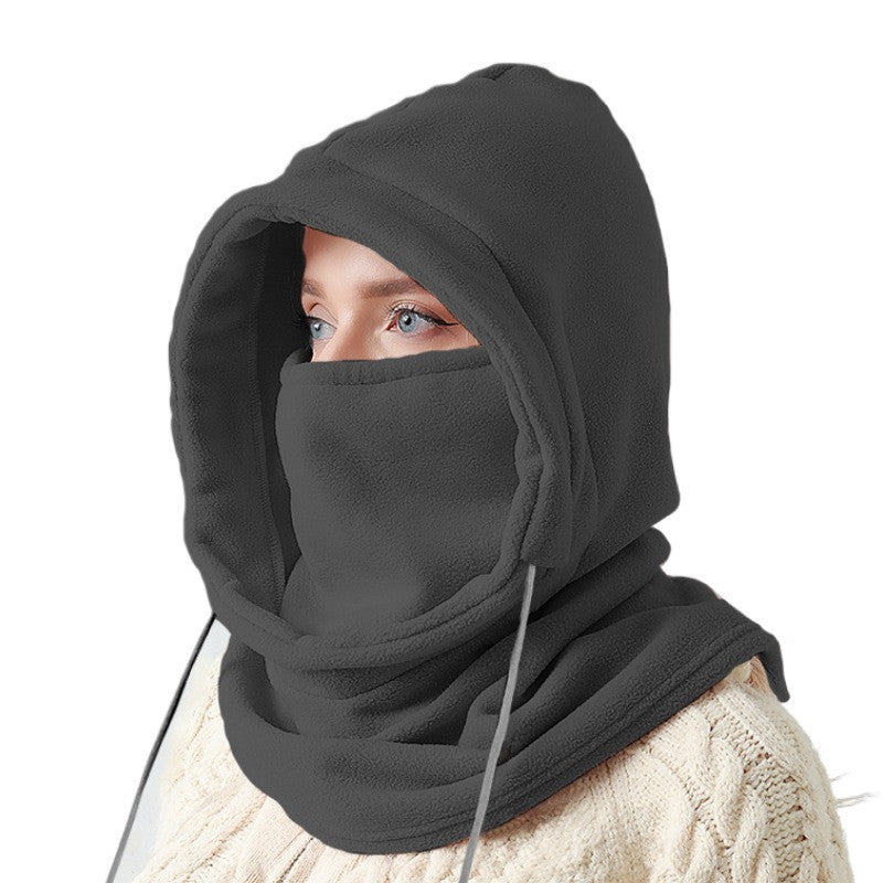Plush ski mask, warm mask cap, scarf, fishing travel cycling cap - USA