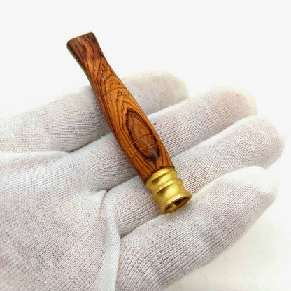 Natural Dalbergia Cigarette Holder Reusable Metal Filter 8x1.2cm Wood Mouthpiece