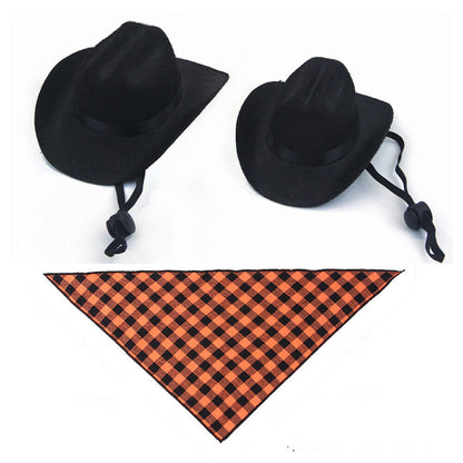 Dog Cat Western Cowboy Hat Pet Hat Pet Accessories Photo Prop Universal Retro