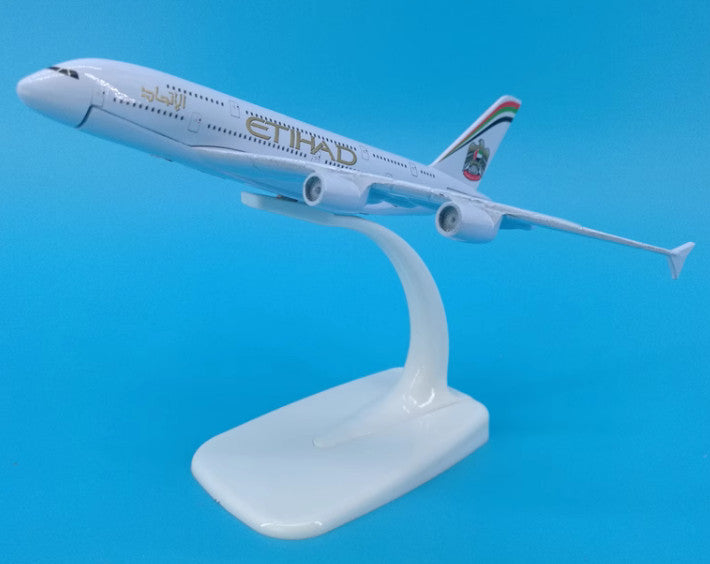 16cm ETIHAD AIRBUS A380 Passenger Airplane Aeroplane Diecast Aircraft Model