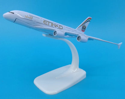 16cm ETIHAD AIRBUS A380 Passenger Airplane Aeroplane Diecast Aircraft Model