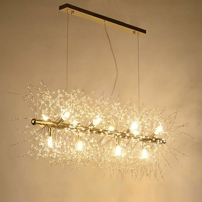 Modern Crystal Dandelion Chandelier Lighting Pendant Lamp Living Room Dining G9