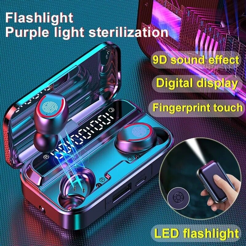 Bluetooth Waterproof Headset TWS 5.1 Wireless Earphone Earbuds Headphones