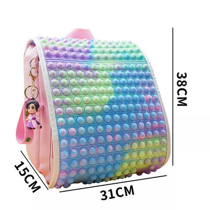 Morrales Escolares para Niño y niña Bolsos de colegio Fidget Pop-On-It