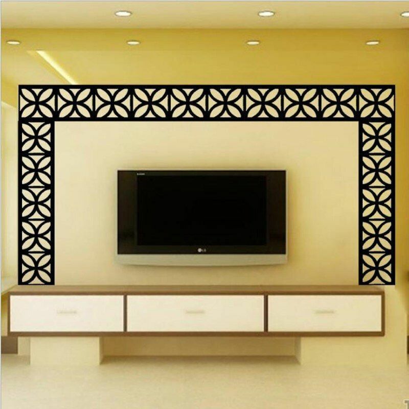 Wall Mirror Stickers 30Pcs 5*5CM 3D Waist Line Acrylic Decorations Living Rooms
