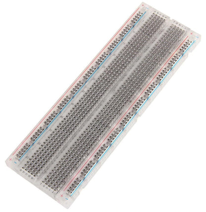 Solderless Clear Breadboard (810 Tie Points) 6.5" x 2.1" with 70 Jumper Wires
