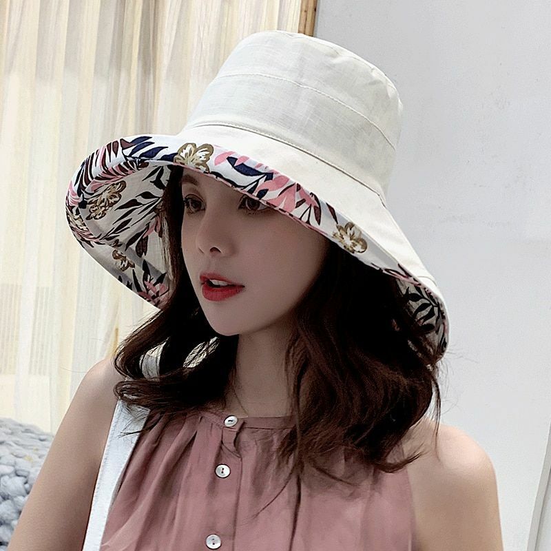 Sun Hat Big Brim Female Seaside Protection UV Cap Japanese Wild Fisherman Korean