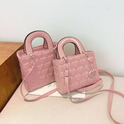 Bag Heart-shaped Handbag Purse Crossbody Purse Shoulder Bag 23*19*10/21*16*9 CM