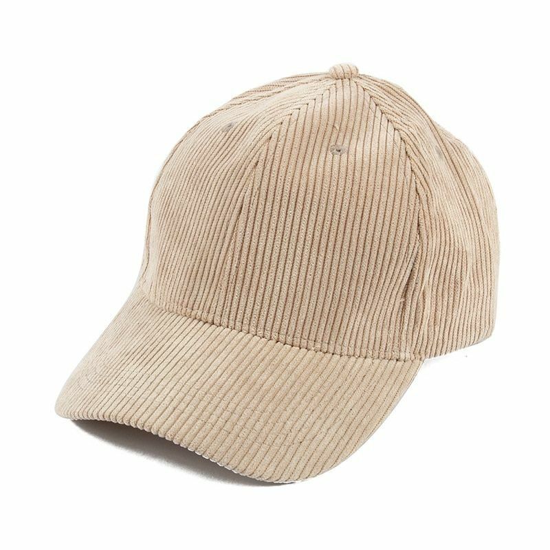 Baseball Caps Adjustable Black Beige Plain Color Corduroy Hats Women Mens Casual