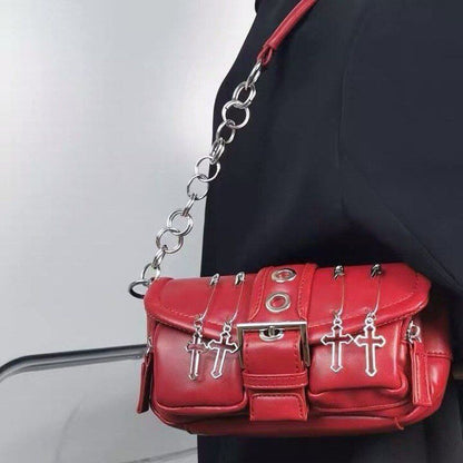 21*11*6cm Vintage Shoulder Bag Crossbody Purse Synthetic Leather Handbags Pouch