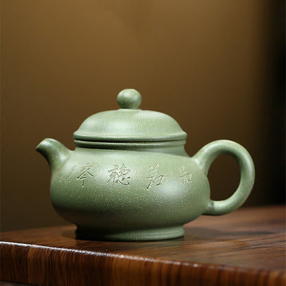 Puer Tea Pot True Yixing Zisha Clay Tea Pot Chinese Character Carved Master Pot