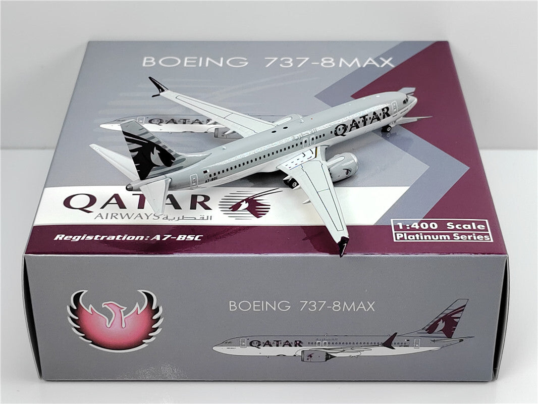 1:400 Phoenix QATAR BOEING B737MAX8 Airplane Diecast Aircraft Plane Model