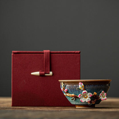 130ml Jingdezhen Enamel Ceramic Tea Cup China Handmade Tea Cup Kung Fu Cup