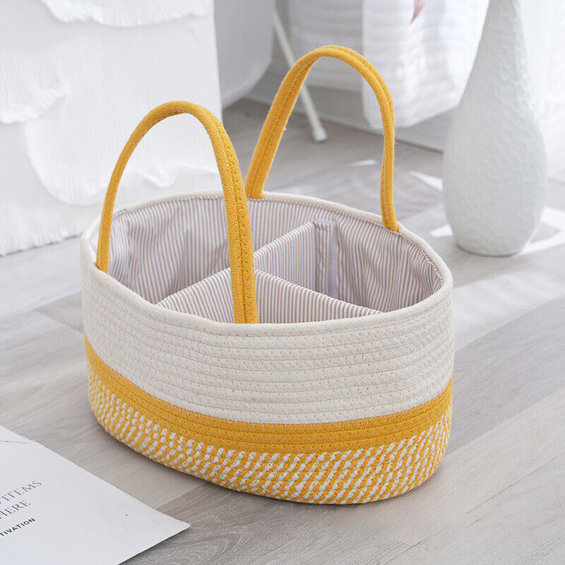 Cotton Baby Diaper Caddy Organizer Nursery Storage Bin Basket Mommy Handbag