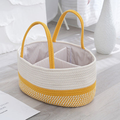 Cotton Baby Diaper Caddy Organizer Nursery Storage Bin Basket Mommy Handbag