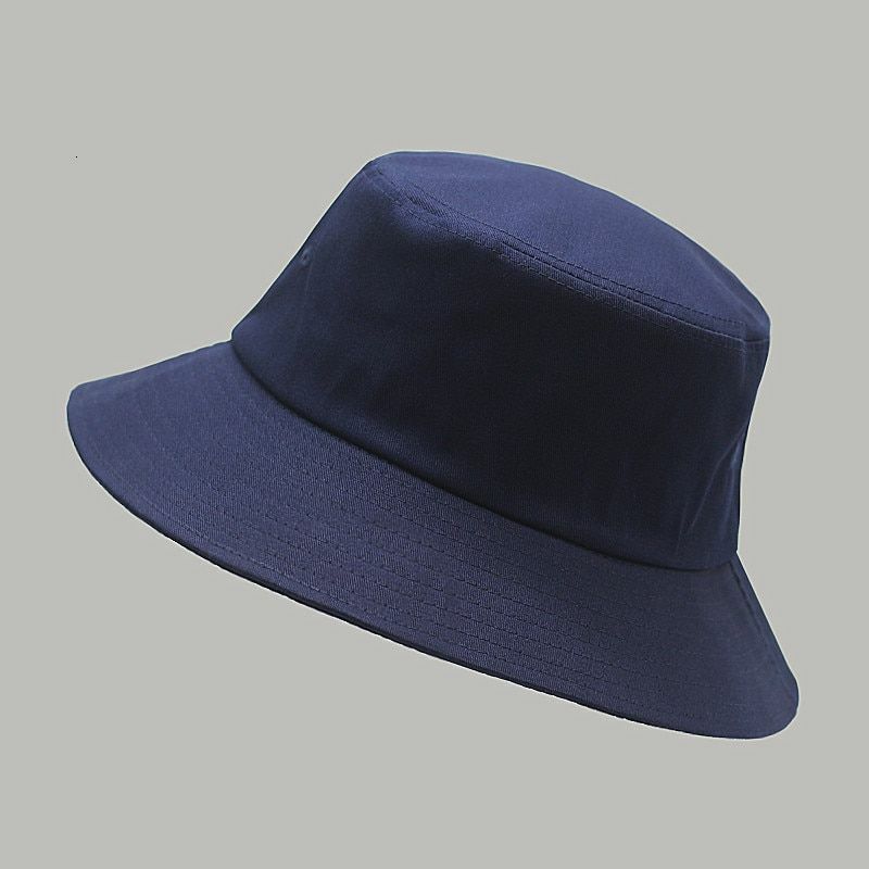 Sun Hats Man Women Blank Fisherman Pure Cotton Cap Plus Size Bucket Flat Adult