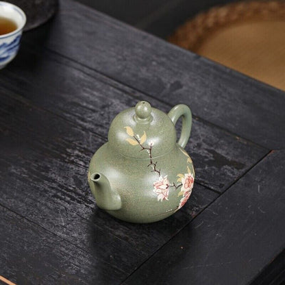 peony flower carved tea pot master handmade original ore yixing zisha clay 240ml