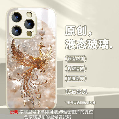 Phoenix Premium Glass Shockproof Case for iPhone 17 Pro Max / 16 / 15 / 14