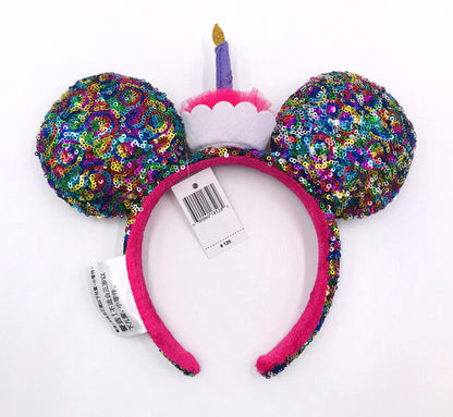 Kids New Hat Disney Parks Candle 2020 Minnie Ears Sequins Multicolor Headband
