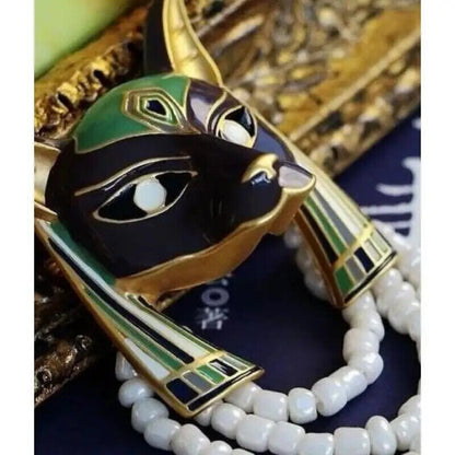 1 Pair of Exquisite Egyptian Cat-shaped Ear Clips Earrings Women