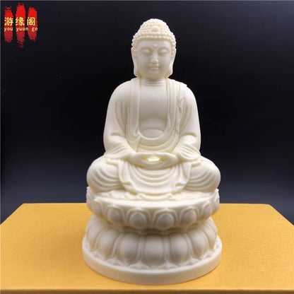 Silicone Mold Sakyamuni Buddha Statue Cement Candle Handcraft Buddhism DIY Tool