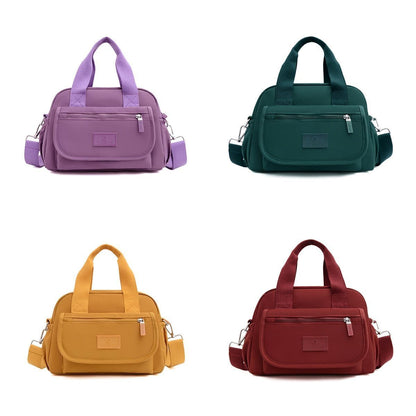 Nylon Shoulder Bag Large Nylon Handbag Waterproof Travel Tote Purses 30*12*21 CM