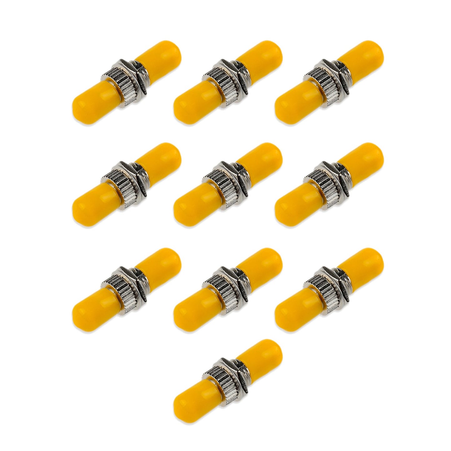 10 Pcs Fiber Optic Adaptor ST to ST Singlemode Single Cable Connector Coupler F