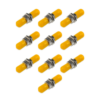 10 Pcs Fiber Optic Adaptor ST to ST Singlemode Single Cable Connector Coupler F