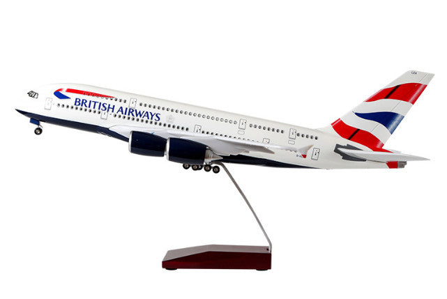 1:160 46CM BRITISH AIRWAYS AIRBUS A380 Passenger Plane Landing Gear Resin Model