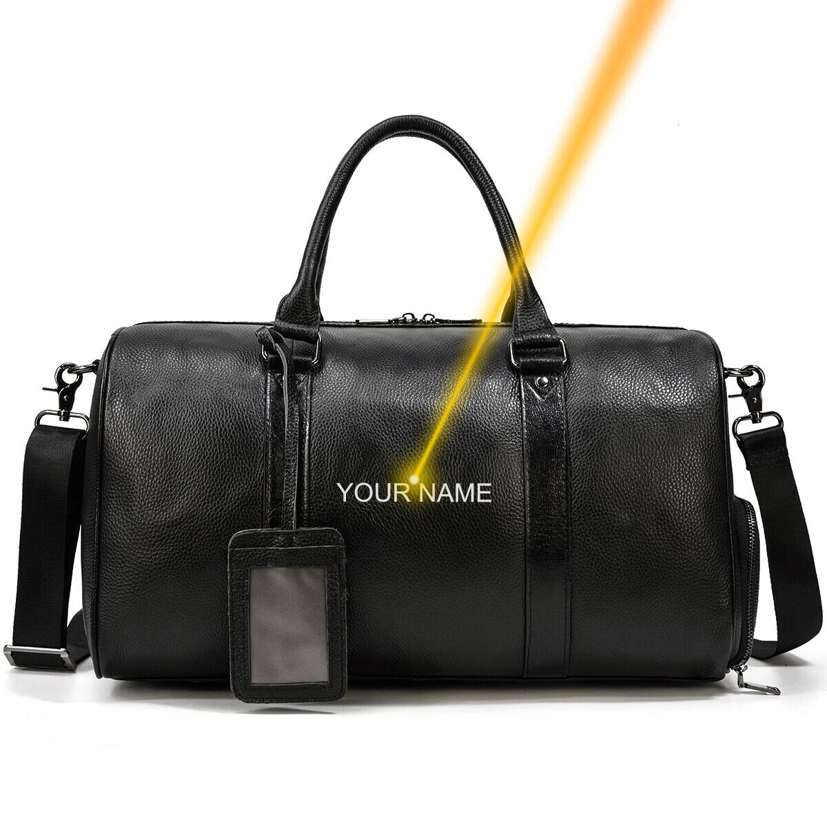 Genuine Leather Travel Bag Men Women Cowhide Casual Travel Weekend Shoulder Bag