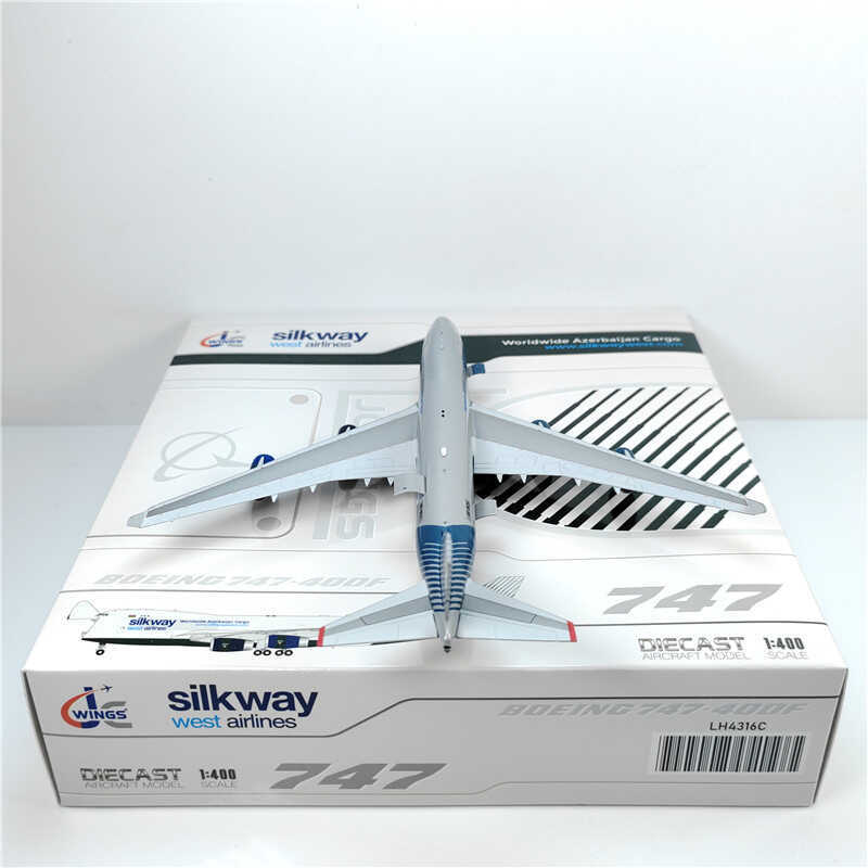 1:400 JC Wings Silkway west airlines BOEING B747-400F Airplane Diecast Model