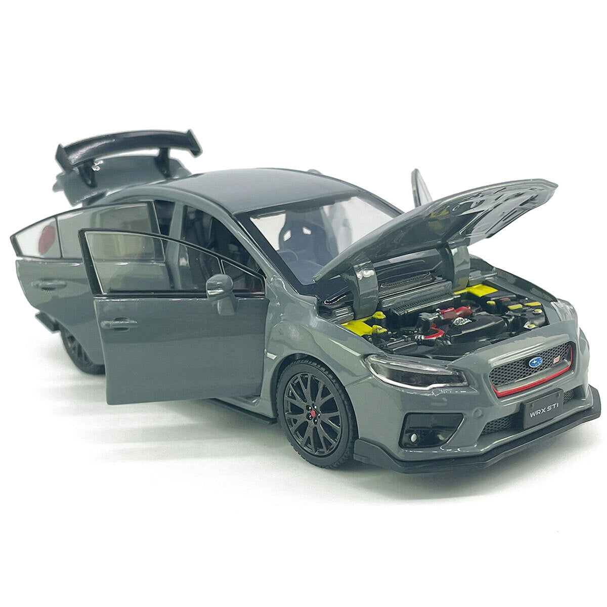 1/32 Scale Subaru WRX STI Model Car Toy Cars Diecast Kids Toys for Boys Gray