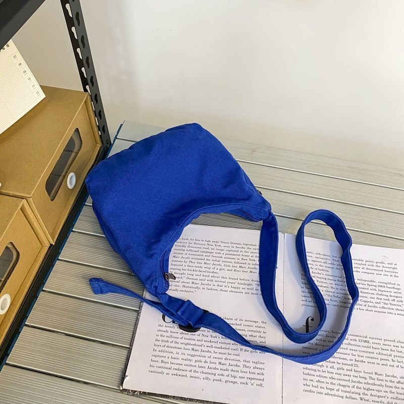 Canvas Fabric Small Side Sling Shoulder Bag Student Cotton Soft Cloth Crossbody