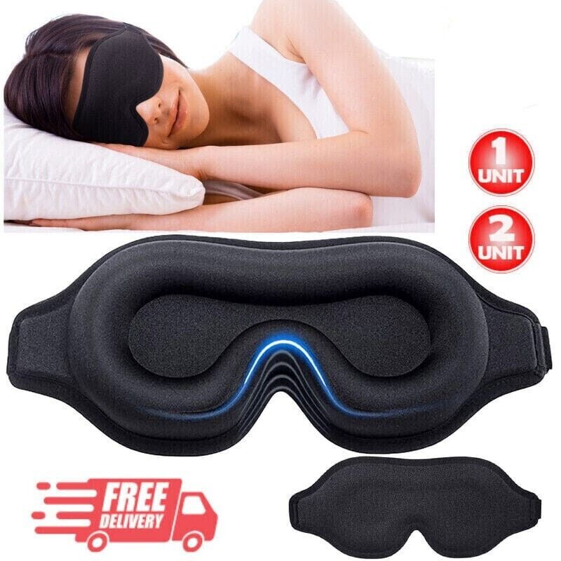 3D Sleep Mask Silk Men Women DryEye Sleeping Padded Shade Cover Travel Blindfold