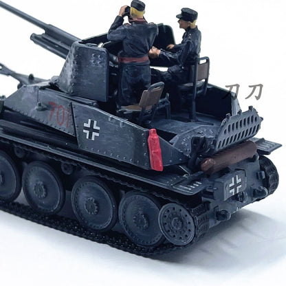 1:72 German Weasel Self-propelled Anti-tank Gun 2 Troopers Gray Painting Model