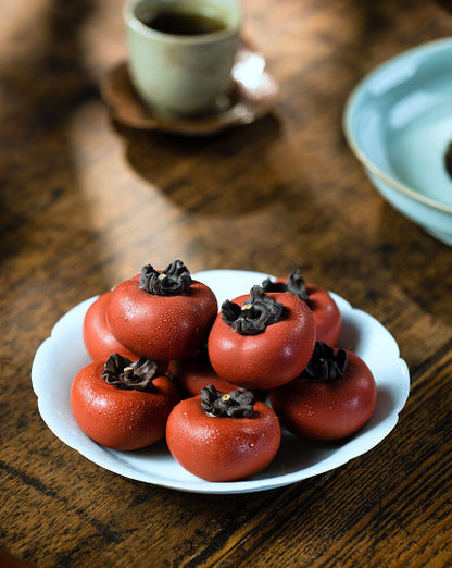 Purple Clay Teapet Persimmon from Yixing Tea set Decor