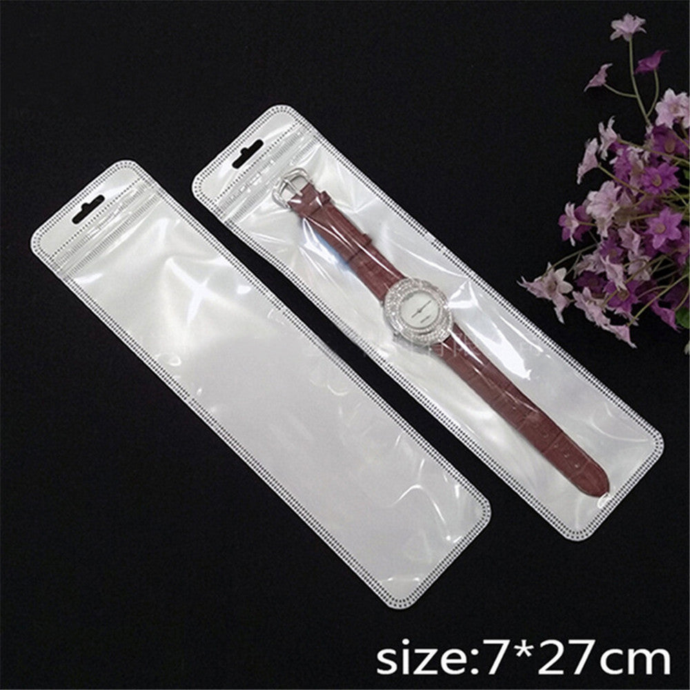 Pack of 50 Self Sealing PVC Plastic Bag Display Storage Watch Pouch Case 27x7cm