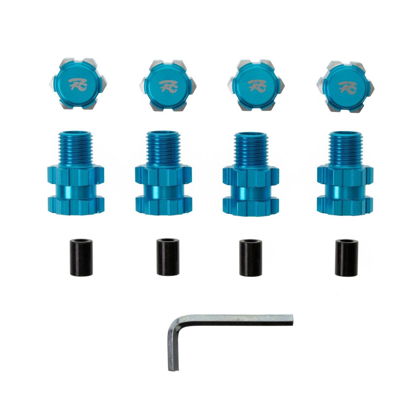 Blue 1/10 RC Car 17mm Wheel Hex Hub Extension Connecter For Traxxas Maxx