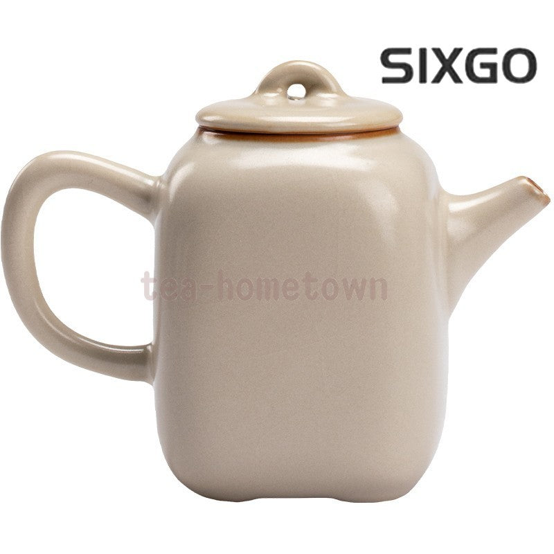 Ru Kiln Square Pot Kung Fu Tea Set Tea Maker Household Tea Set with Pot Holder
