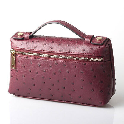 Pattern PU Leather Clutch Bag Women Trendy Make Up Handbag Purse Bag