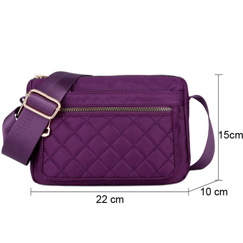 Shoulder Bags Handbags Solid Messenger Bag Small Nylon Purse 22*10*15CM Zipper