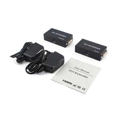 1080P 3D DVI Extender Transmitter&Receiver Via Rj45 Cat5e Cat6 Cable 60m To HDMI